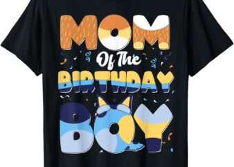 Mom and dad birthday boy dog family matching t-shirt