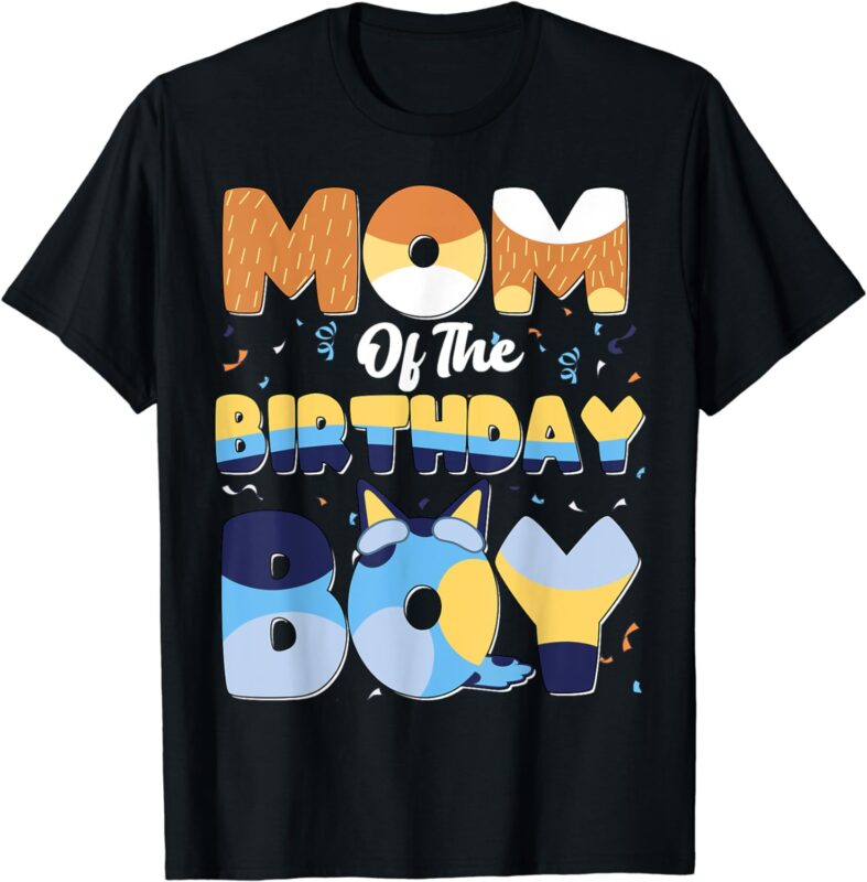 Mom And Dad Birthday Boy Dog Family Matching T-Shirt