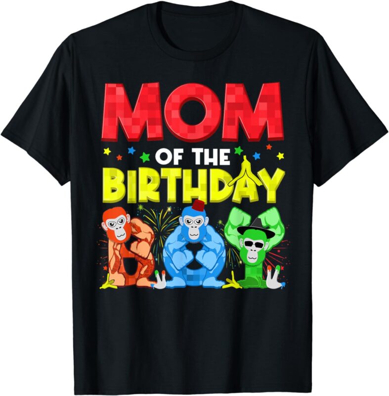 Mom And Dad Birthday Boy Gorilla Game Family Matching T-Shirt