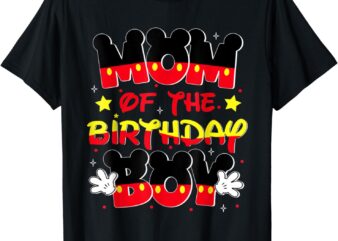 Mom And Dad Birthday Boy Mouse Family Matching T-Shirt