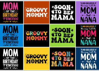 Mom Mama Mommy T-Shirt Design Bundle