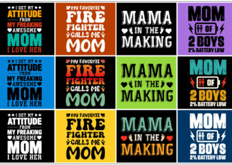 Mom Mama T-Shirt Design Bundle