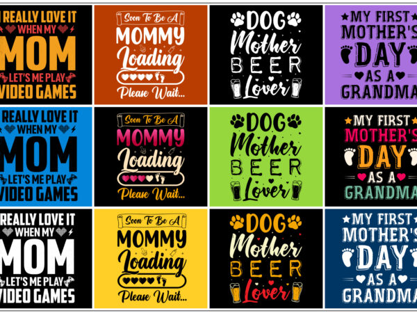 Mom mommy mother t-shirt design bundle
