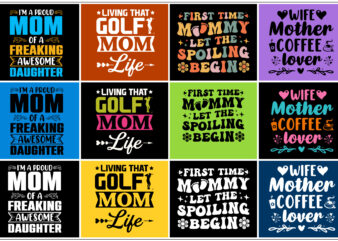 Mom mommy mother t-shirt design bundle