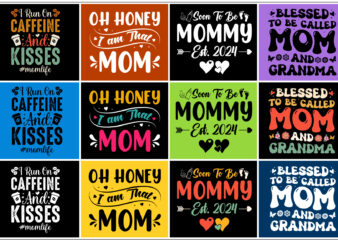Mom Mommy Mother’s Day T-Shirt Design Bundle