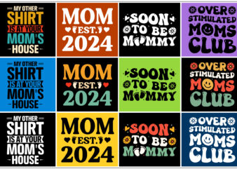 Mom Mommy T-Shirt Design Bundle