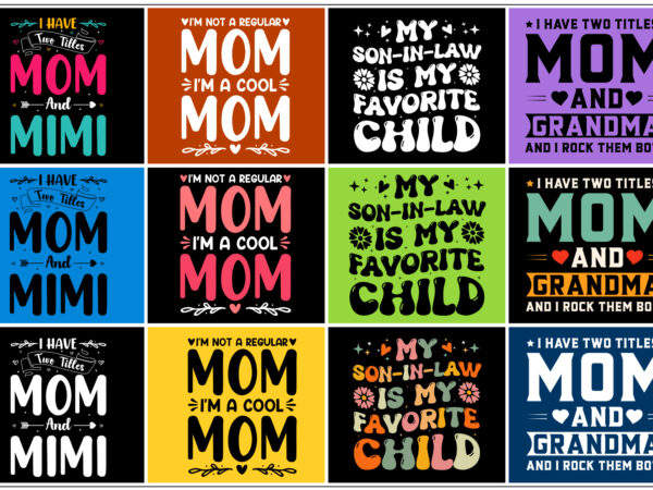 Mom mother’s day t-shirt design bundle