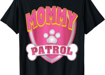 Mommy Of The Birthday Girl Dog Paw Mom Matching T-Shirt