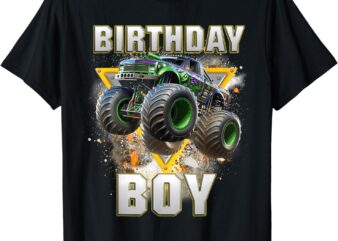 Monster Truck Birthday Boy Monster Truck Are My Jam Lovers T-Shirt