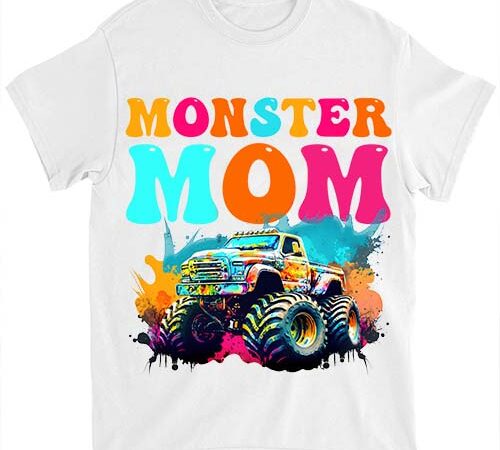 Monster truck mom family matching monster truck lovers t-shirt ltsp 1 png file