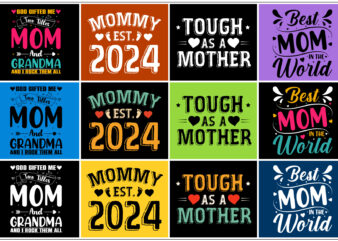 Mom Mother’s Day T-Shirt Design Bundle