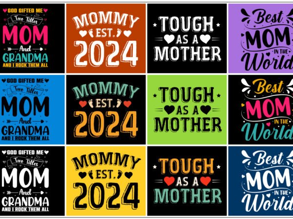 Mom mother’s day t-shirt design bundle