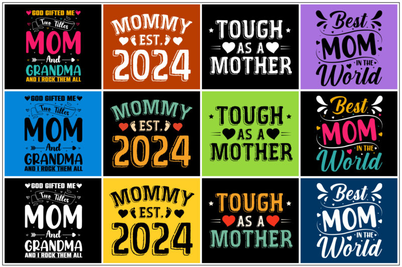 Mom Mother’s Day T-Shirt Design Bundle