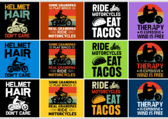 Motorcycle T-Shirt Design Bundle