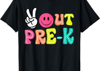 Peace Out Pre-K Graduation Class Of 2024 Last Day Of School T-Shirt