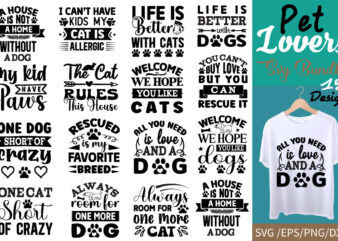 Pet lovers t-shirt bundle pet lovers svg bundle