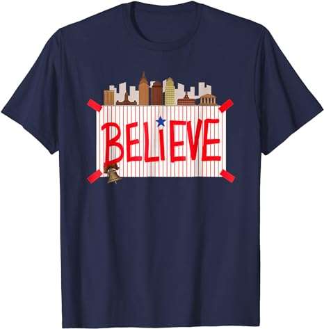 Philly Believe Ring The Bell Philadelphia Baseball Player T-Shirt