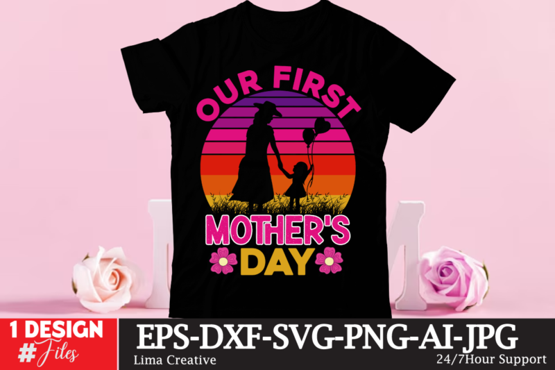 Mother’s Day T-shirt Design Bundle, Mother’s Day Retro T-shirt Design Bundle