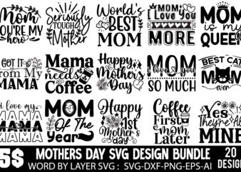 Mother's day svg bundle, mother's day t-shirt design bundle, happy mother's day , mom sublimation , mom t-shirt design bundle