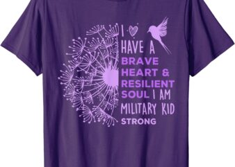 Purple Up For Military Kids Military Child Month Support T-Shirt