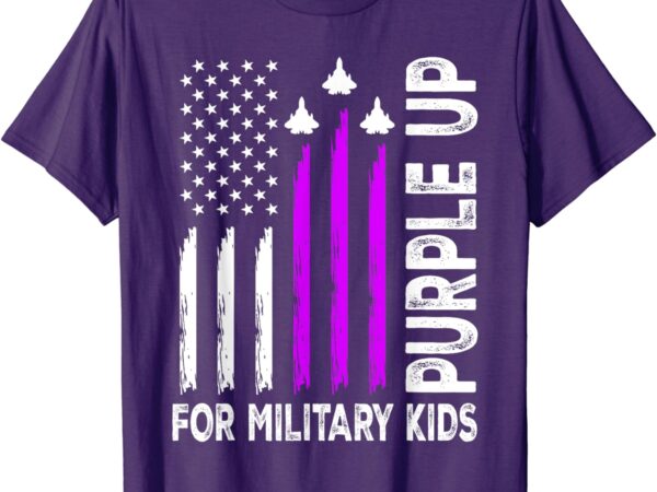 Purple up for military kids military child month t-shirt