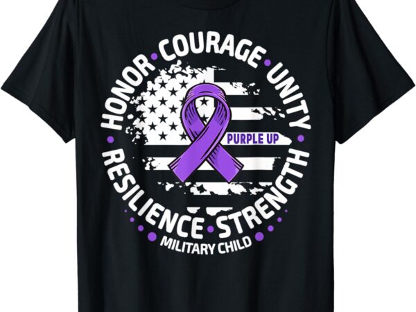 Purple up for military kids month of military child adults t-shirt