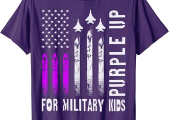 Purple Up For Military Kids Month Of The Military Child T-Shirt