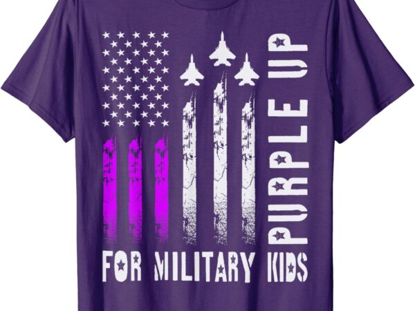 Purple up for military kids month of the military child t-shirt