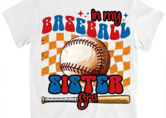 Retro Vintage Baseball Sister T-Shirt ltsp png file