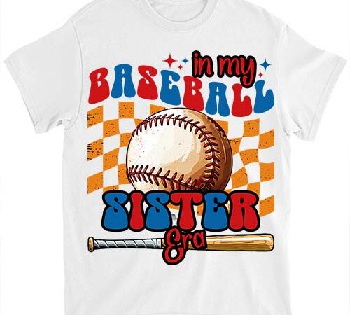 Retro vintage baseball sister t-shirt ltsp png file