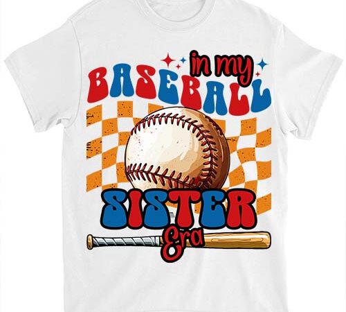 Retro vintage baseball sister t-shirt ltsp png file