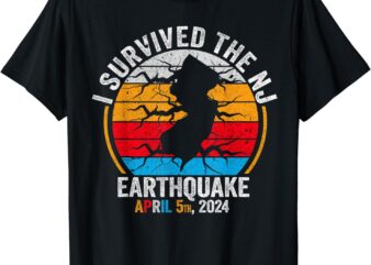 Retro Vintage I Survived The NJ Earthquake T-Shirt