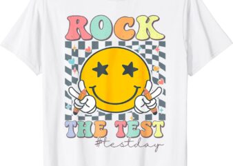 Rock The Test Testing Day Retro Motivational Teacher Student T-Shirt