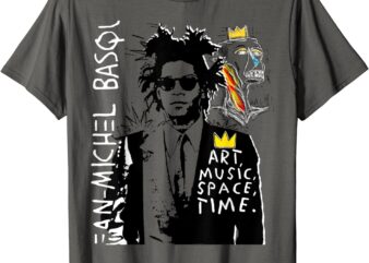 SPACE TIME ART MUSIC Rockstar NYC Artists Basquiats Portrait T-Shirt