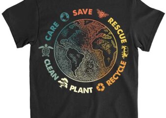 Save Bees Rescue Animals Recycle Plastic Earth Day Vintage T-Shirt LTSP