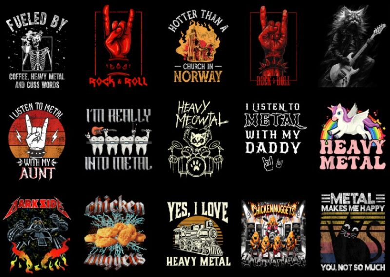 15 Heavy Metal Shirt Designs Bundle P1, Heavy Metal T-shirt, Heavy Metal png file, Heavy Metal digital file, Heavy Metal gift, Heavy Metal d