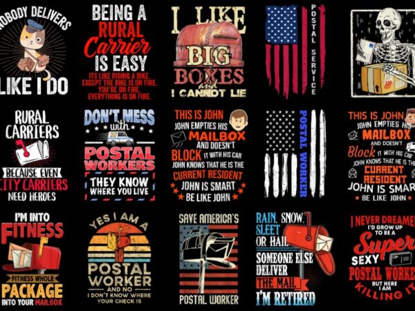 15 postman shirt designs bundle p2, postman t-shirt, postman png file, postman digital file, postman gift, postman download, postman design