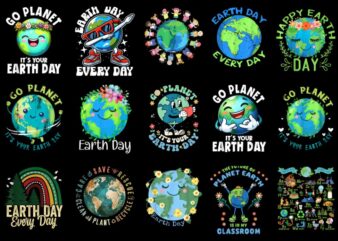 15 Earth Day Shirt Designs Bundle P2, Earth Day T-shirt, Earth Day png file, Earth Day digital file, Earth Day gift, Earth Day download, Ear