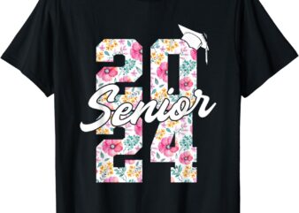 Senior 2024 Girls Class Of 2024 Graduate College High School T-Shirt