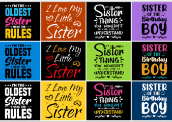 Sister T-Shirt Design Bundle