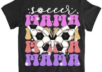 Soccer Mama Retro Groovy Soccer Softball Mom Mother T-Shirt LTSP