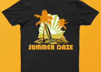 Summer Daze | Cool Summer T-Shirt Design For Sale!!