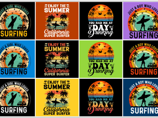 Summer t-shirt design bundle