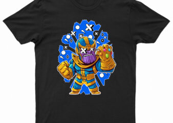 Thanos Supervillain Pop Culture T-Shirt Design For Sale | Ready To Print.