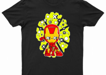 Iron Man Superhero Pop Culture T-Shirt Design For Sale | Ready To Print.