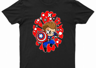 Captain america superhero pop culture t-shirt design for sale | ready to print.