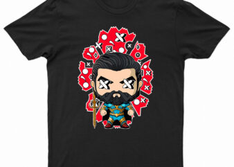 Aqua Man Superhero Pop Culture T-Shirt Design For Sale | Ready To Print.