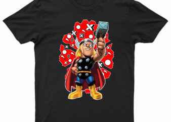 Thor Superhero Pop Culture T-Shirt Design For Sale | Ready To Print.
