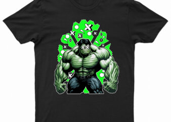 Hulk Superhero Pop Culture T-Shirt Design For Sale | Ready To Print.