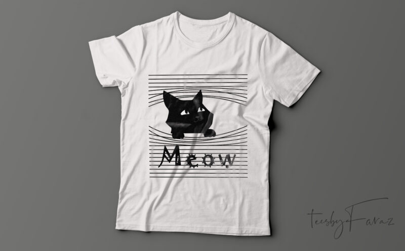 The Meow Masterpiece T-shirt design.